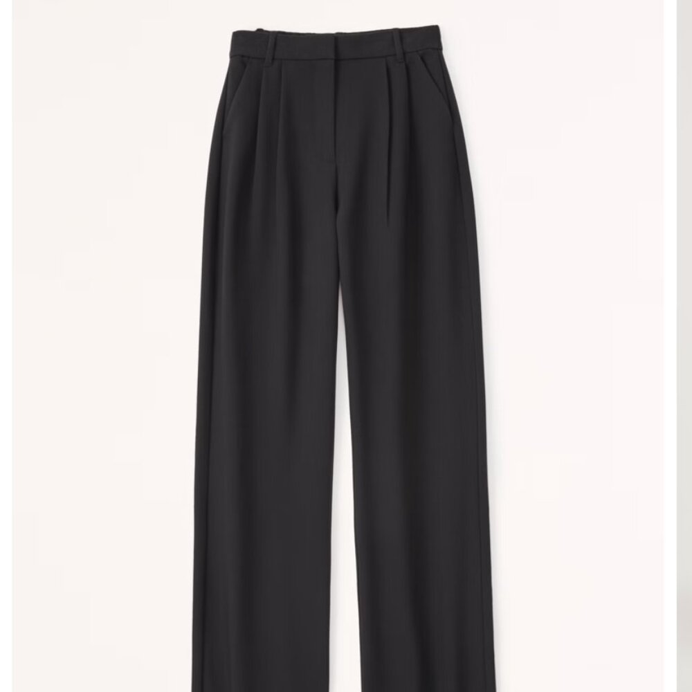 Abercrombie Curve Love A&F Sloane Tailored Wide Leg Pant - 27 (4s) / Petite